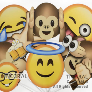 PHOTO PROPS EMOTICONES DIVERTIDOS X12